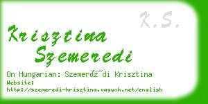 krisztina szemeredi business card